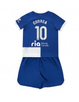 Atletico Madrid Angel Correa #10 Venkovní dres pro děti 2023-24 Krátký Rukáv (+ trenýrky)